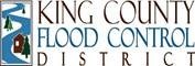 King County Flood Control District logo with illustration of a river with a tree next to it