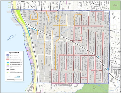 A map showing the Inglewood neighborhood streets.