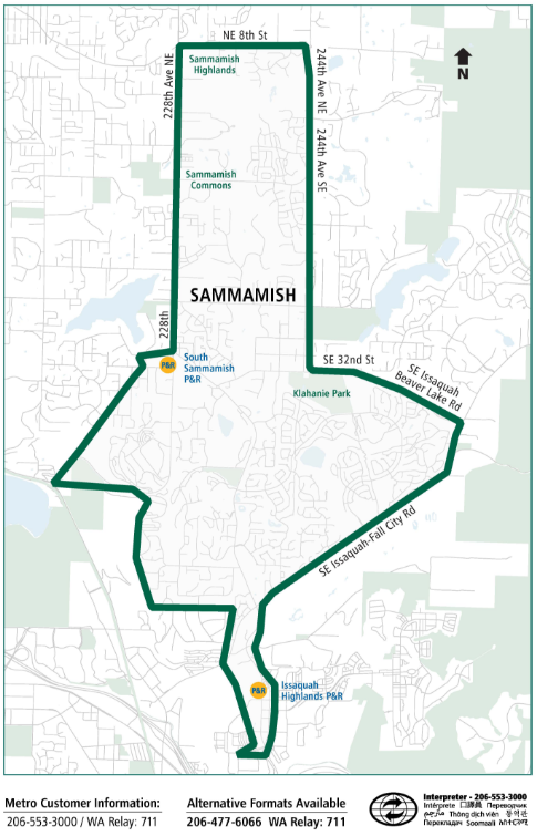 Metro Flex Sammamish Map